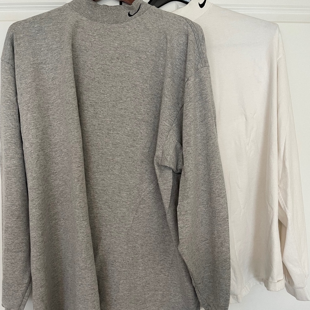 2 Nike Long Sleeve Mock Shirts